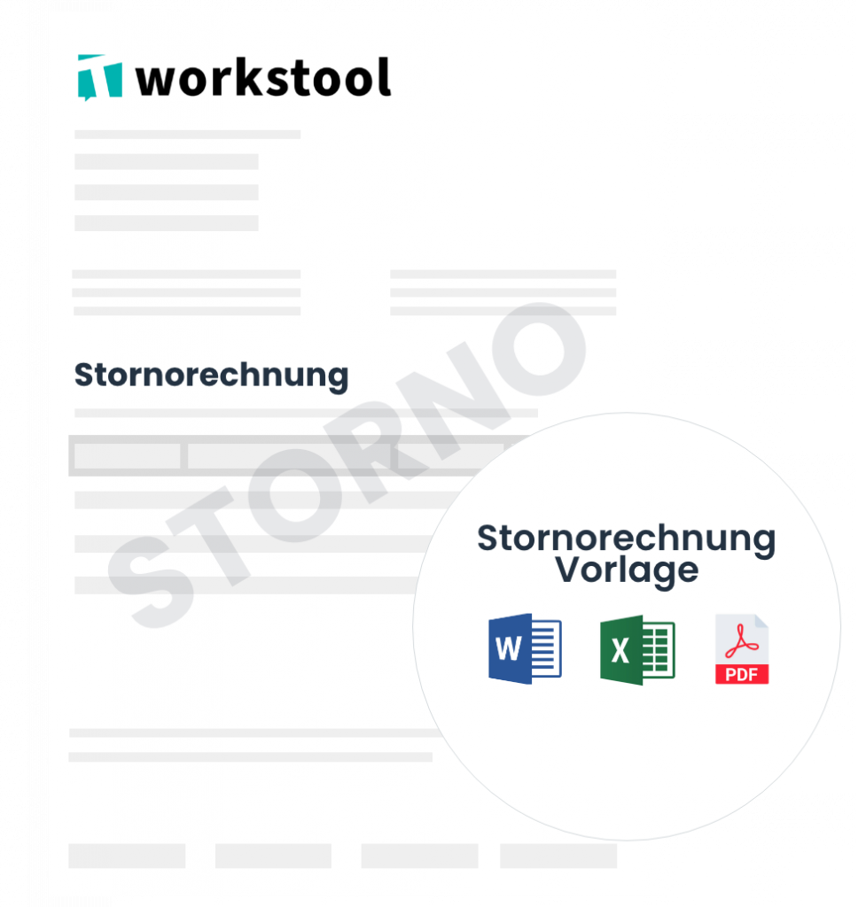 Stornorechnung Vorlage Kostenloser Download Workstool